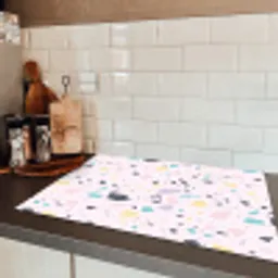 Terrazzo -  Patroon - Zacht - Snoep Inductie beschermer vinyl 3mm klein 276 -sfeer3