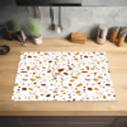 Terrazzo -  Patroon - Wit - Urban Inductie beschermer vinyl 3mm klein 276 -sfeer5