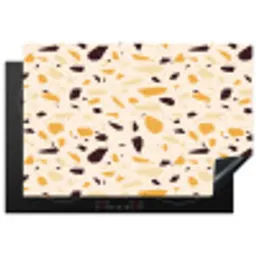 Terrazzo -  Patroon - Geel - Inductie beschermer vinyl 3mm klein 276 -3d