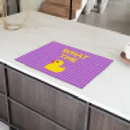 Tekst - Eend - Paars Inductie beschermer vinyl 3mm klein -sfeer8