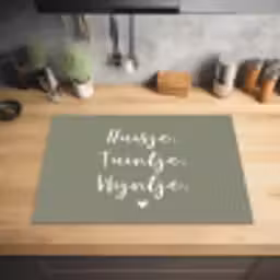 Tekst - Huisje, tuintje, wijntje - Thuis - Quotes - Wijn Inductie beschermer vinyl 3mm middel -sfeer5