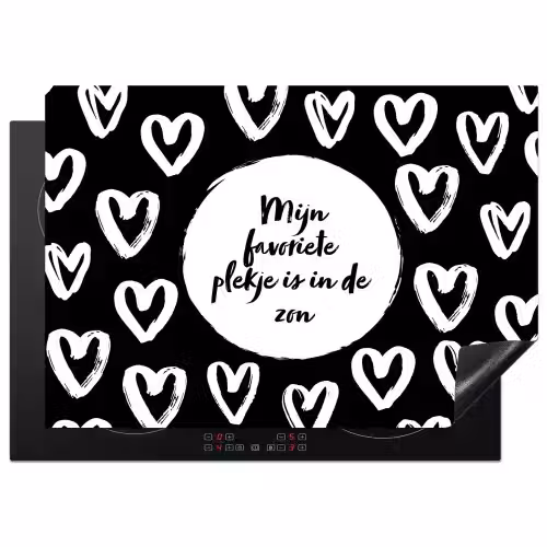 Tekst - Mijn favoriete plekje is in de zon - Quotes - Zomer - Zon Inductie beschermer vinyl 3mm middel -3d