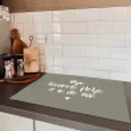 Tekst - Zon - Mijn favoriete plekje is in de zon - Spreuken - Zomer Inductie beschermer vinyl 3mm middel -sfeer3