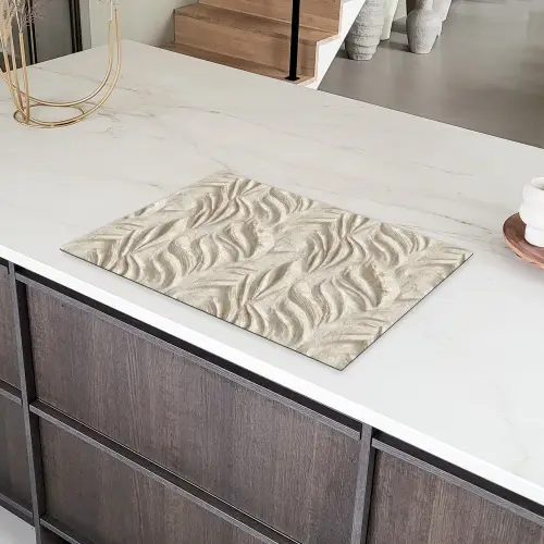 Textuur - Reliëf - Beige Inductie beschermer vinyl 3mm klein 276 -sfeer8