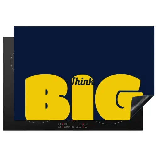 Think big - Blauw - Geel Inductie beschermer vinyl 3mm klein -3d