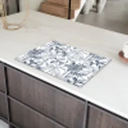 Tijger - Jungle - Blauw Inductie beschermer vinyl 3mm klein 276 -sfeer8