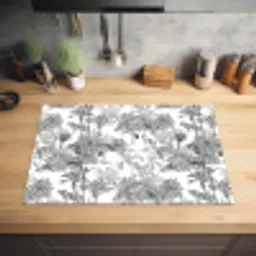 Tijger - Jungle - Patroon - Grijs Inductie beschermer vinyl 3mm klein 276 -sfeer5