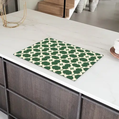 Tegel - Klassiek - Groen Inductie beschermer vinyl 3mm klein 276 -sfeer8