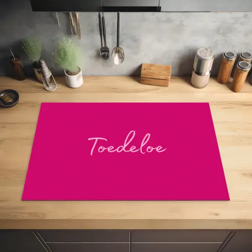 Toedeloe - Roze Inductie beschermer vinyl 3mm klein -sfeer5