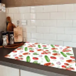 Tomaat - Paprika - Komkommer - Patroon Inductie beschermer vinyl 3mm klein 276 -sfeer3