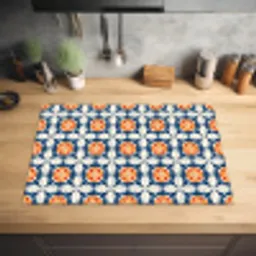 Traditioneel - Tegel - Oranje Inductie beschermer vinyl 3mm klein 276 -sfeer5