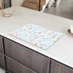 Tropisch - Vogels - Ananas Inductie beschermer vinyl 3mm klein 276 -sfeer8