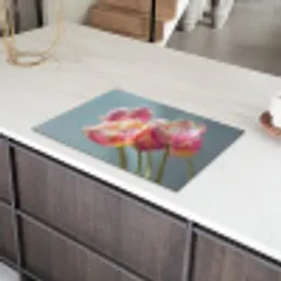 Tulpen - Roze - Stelen Inductie beschermer vinyl 3mm klein -sfeer8