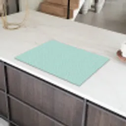 Turquoise - Patroon - Lijnen Inductie beschermer vinyl 3mm klein 276 -sfeer8