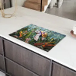 Schildpad - Zeewier - Mozaïek Inductie beschermer vinyl 3mm klein -sfeer8