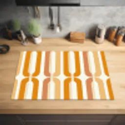 U-vorm - Retro - Oranje Inductie beschermer vinyl 3mm klein 276 -sfeer5