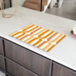 U-vorm - Retro - Oranje Inductie beschermer vinyl 3mm klein 276 -sfeer8