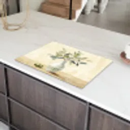 Vaas - Keramiek - Olijftakken Inductie beschermer vinyl 3mm klein -sfeer8