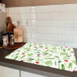 Groente - Patroon - Groen - Rood Inductie beschermer vinyl 3mm klein 276 -sfeer3