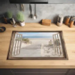 Doorkijk - Strand - Duinen - Pad - Landschap Inductie beschermer vinyl 3mm klein -sfeer5