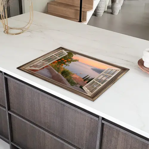 Doorkijk - Uitzicht - Meer - Landschap Inductie beschermer vinyl 3mm klein -sfeer8