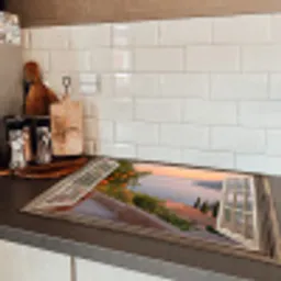 Doorkijk - Uitzicht - Meer - Landschap Inductie beschermer vinyl 3mm klein -sfeer3
