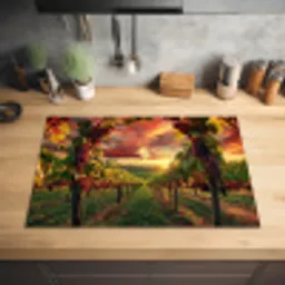 Wijngaard - Druiven - Zonsondergang Inductie beschermer vinyl 3mm klein -sfeer5