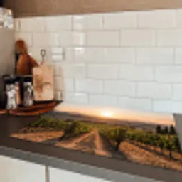 Wijngaard - Zonsondergang - Landschap Inductie beschermer vinyl 3mm klein -sfeer3