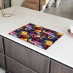 Viooltjes - Kleuren - Bloemblaadjes Inductie beschermer vinyl 3mm klein 276 -sfeer8