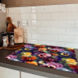 Viooltjes - Kleuren - Bloemblaadjes Inductie beschermer vinyl 3mm klein 276 -sfeer3