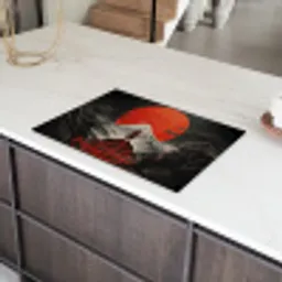 Krijger - Rode trappen - Zon - Berg Inductie beschermer vinyl 3mm klein -sfeer8