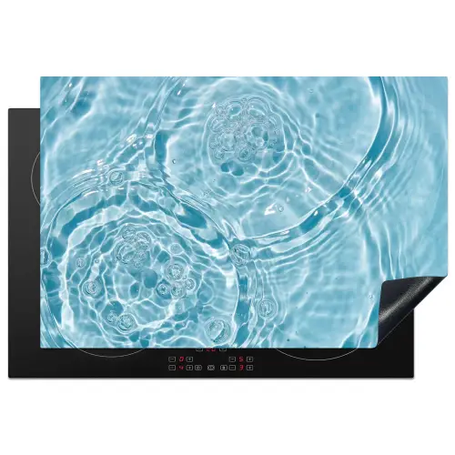 Water - Blauw - bubbels Inductie beschermer vinyl 3mm klein -3d
