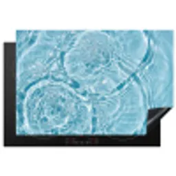 Water - Blauw - bubbels Inductie beschermer vinyl 3mm klein -3d