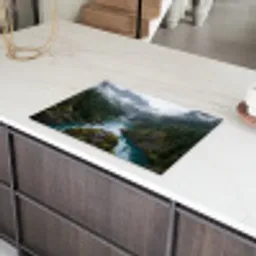 Waterval - Bomen - Bergen Inductie beschermer vinyl 3mm klein -sfeer8