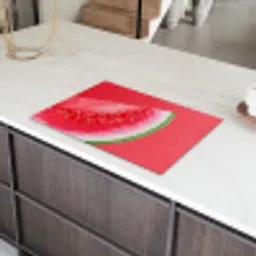 Watermeloen - Rood - Zomers Inductie beschermer vinyl 3mm klein -sfeer8