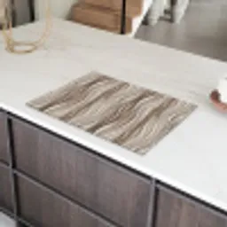 Golven - 3D - Crème Inductie beschermer vinyl 3mm klein 276 -sfeer8