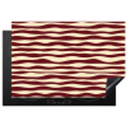 Golven - Rood - Patroon - Crème Inductie beschermer vinyl 3mm klein 276 -3d