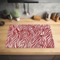 Golvende vormen - Abstract - Rood Inductie beschermer vinyl 3mm klein -sfeer5