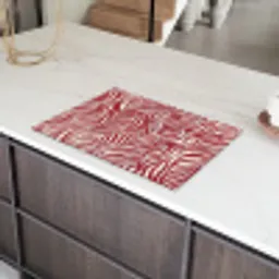 Golvende vormen - Abstract - Rood Inductie beschermer vinyl 3mm klein -sfeer8