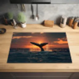 Walvis staart - Water - Zonsondergang Inductie beschermer vinyl 3mm klein -sfeer5