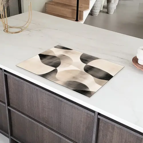Grillige vormen - Subtiele overgangen - Dynamisch Inductie beschermer vinyl 3mm klein -sfeer8
