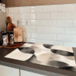 Grillige vormen - Subtiele overgangen - Dynamisch Inductie beschermer vinyl 3mm klein -sfeer3
