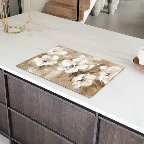 Fluisteringen in Ivoor Inductie beschermer vinyl 3mm klein -sfeer8