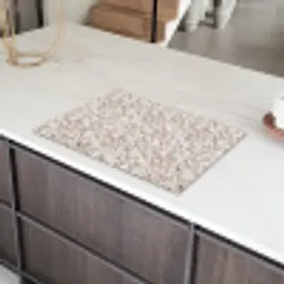 Wit - Bruin - Graniet Inductie beschermer vinyl 3mm klein 276 -sfeer8