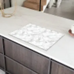 Wit - Marmer - Grijs Inductie beschermer vinyl 3mm klein 276 -sfeer8