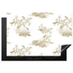 Wit - Apen - Beige Inductie beschermer vinyl 3mm klein 276 -3d