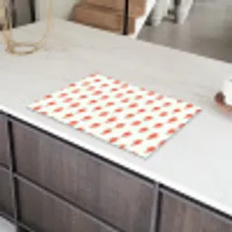 Wit - Rode - Bliksem Inductie beschermer vinyl 3mm klein 276 -sfeer8