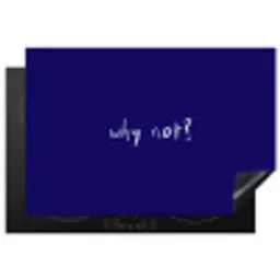 Why not - Blauw - Handgeschreven Inductie beschermer vinyl 3mm klein -3d