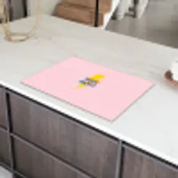 Why not - Bliksem - Roze Inductie beschermer vinyl 3mm klein -sfeer8