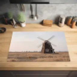 Windmolens - Landschap - Veld Inductie beschermer vinyl 3mm klein -sfeer5